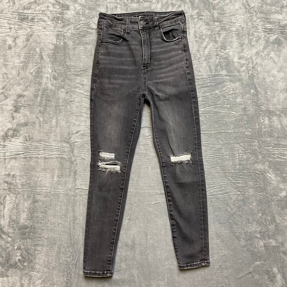American Eagle Next Level Stretch Highest Rise Jegging Women Size‎ 0XShort Black